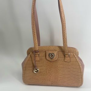 Brighton Blush Pink embossed leather handbag